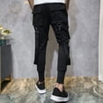 thumbnail image 5 of safuny Cargo Pants for Men High Waist Fashion Fall Winter Long Trousers Comfy Lounge Casual Soft Safety Full Pants with Pocket Solid Color Black XXXL, 5 of 9