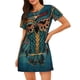 thumbnail image 1 of Fotbe Owl In Blue Bata de Dormir para Mujer con Estampado, Camisón de Algodón de Manga Corta, Ropa de Dormir Casual, 1 of 6