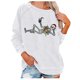 thumbnail image 1 of Sudadera Para Mujer Cuello Redondo Sudadera Con Esqueleto Estampado de Navidad Jersey Suelto Estampado Superior Odeerbi ODB182207, 1 of 6