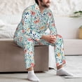 thumbnail image 7 of Vsdgher Butterflies Mens Pajama Set, Soft Warm Long Sleeve Sleepwear, Cozy Button-Down Pjs for Men-XX-Large, 7 of 7