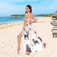 thumbnail image 6 of FORMRS Womens Long Sarong Beach Wrap Semi-Sheer Bikini Skirt Bathing Swimsuit Cover Up, Christmas Forest, 6 of 7
