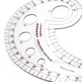 thumbnail image 3 of Regla de costura de curva francesa de sastre transparente de plástico con reglas en forma de coma, 3 of 6