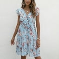 thumbnail image 4 of SWSMCLT Women's Casual Dress Summer Dresses Knitted Spring Loose Fit Sundress Sexy High Waist Beach Sheer Blue 14, 4 of 4