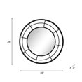 thumbnail image 2 of Sagebrook Home Metal Frame 28" Wall Mirror, Black, 2 of 3