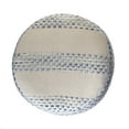 thumbnail image 4 of LR Home Melanie Farmhouse Striped Round Medium Pouf Ottoman, Blue, 18" x 18" x 14", 4 of 7