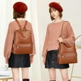 thumbnail image 4 of ALTOSY Women Real Leather Backpack Purse Elegant Ladies Shoulder Bag S80 Brown, 4 of 8