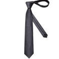 thumbnail image 6 of Grey Ties for Men Plaid Checkered Tie Set Silk Necktie Pocket Square Handkerchief Cufflinks Lapel Pin Tie Clip, 6 of 6