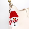 thumbnail image 1 of Fwttom Polyeste R, Crocheted Snowman and Santa Claus Keychains Made of Wool Yarn, 1 of 3