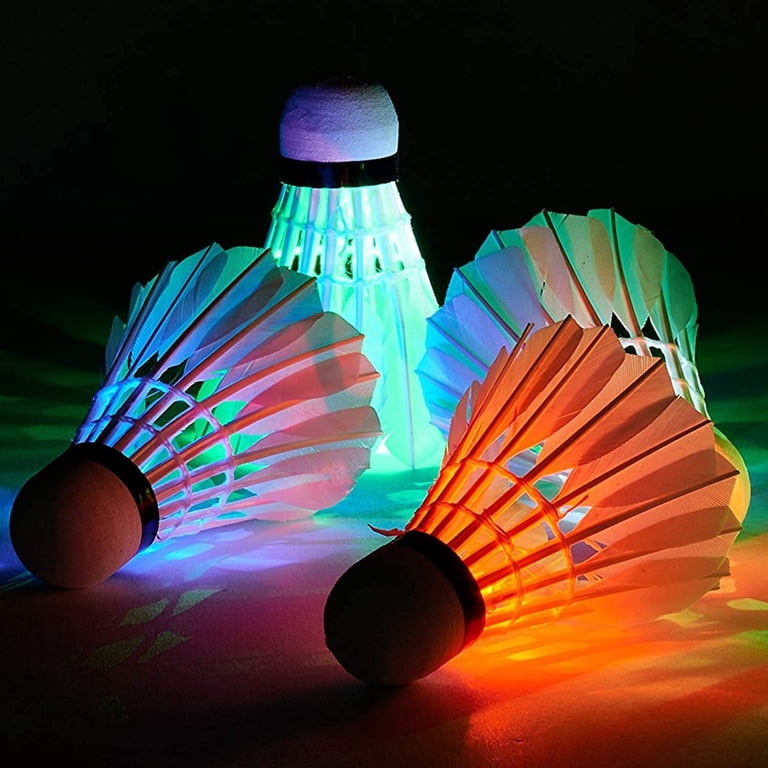 Leadge Volant de badminton à LED en nylon phosphorescent pour activités Leadge Volant de badminton à LED en nylon phosphorescent pour activités