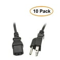 thumbnail image 1 of C&E Computer/Monitor Power Cord, Black, NEMA 5-15P to C13, 10 Amp, 1 Feet, 10 Pack, 1 of 2