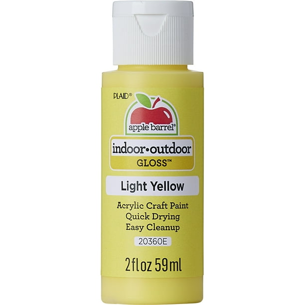 Apple Barrel Acrylic Craft Paint, Gloss Finish, Light Yellow, 2 fl oz