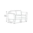 thumbnail image 7 of Lifestyle Solutions Alexa Loveseat with Curved Arms, Coffee Fabric, 7 of 7