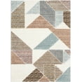 thumbnail image 3 of Well Woven Perseus Modern Geometric Squares and Shapes Multi + Color Ivory Area Rug - Ultra-Soft Yarn, Cut & Loop Pile - For Living Room, Dining Room & Bedroom (5'3" x 7'3"), 3 of 8