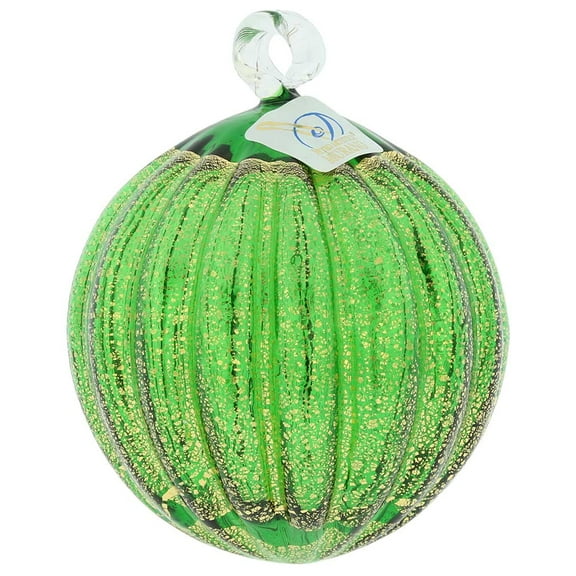 GlassOfVenice Murano Glass Medium Christmas Ornament - Emerald Green