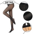 thumbnail image 3 of Medias forradas para mujer, pantimedias cálidas y transparentes, medias térmicas gruesas de invierno translúcidas falsas, 3 of 8