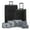 Black, variant on U.S. Traveler Forest 8-Piece 23/31" Check-In & Carry-On Spinner Suitcase Travel Luggage Set, with Packing Cubes Navy