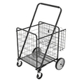 thumbnail image 3 of Bigger Super Jumbo Shopping Cart,Grocery Cart on Wheels, Foldable Utility Shopping Carts with Double Basket and 360° Rolling Swivel Wheels for Groceries Laundry, 3 of 9