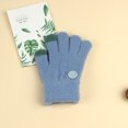 thumbnail image 1 of Guantes para niños, cálidos, de invierno, con forro polar, gruesos, de cinco dedos, multidedos, para niñas, de dedos completos, resistentes al frío, 1 of 6