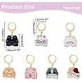 thumbnail image 2 of 14 Pcs Cat Stitch Markers Alloy Enamel Crochet Stitch Marker Charms Locking Stitch Marker with 304 Stainless Steel Clasp for Crochet Weaving Sewing Accessories Quilting Jewelry Making Mixed Color, 2 of 9