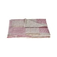 thumbnail image 2 of LR Home Light Pink Patchwork Quilt Cotton Throw Blanket, 50" x 70", 2 of 9