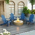 thumbnail image 6 of Dycanpo Adirondack Chairs Set of 8 with Cup Holder, 300lbs Weather Resistant, Navy Blue, 6 of 11