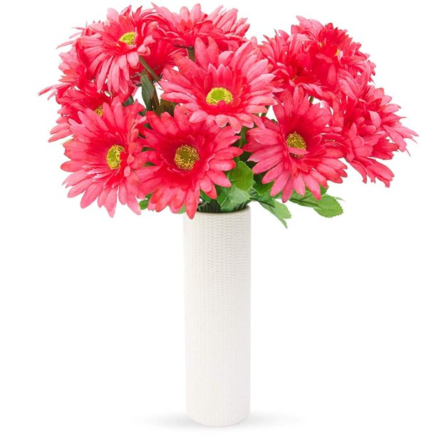 3 Bouquet Pink Sunflowers Artificial Fake Flowers for Floral Baby