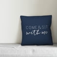 thumbnail image 2 of Creative Products Come and Sit With Me Navy 16x16 Indoor / Outdoor Pillow, 2 of 2