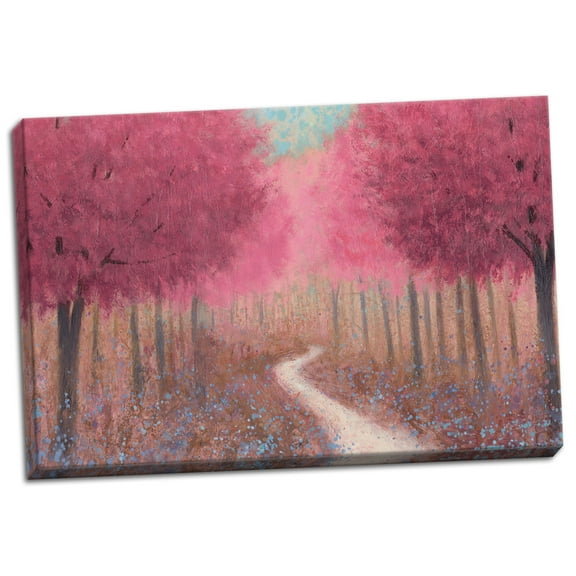 Gango Home Decor Contemporary Forest Pathway Spring Crop by James Wiens (Ready to Hang); One 18x12in Hand-Stretched Canvas