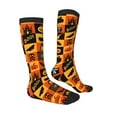 thumbnail image 3 of Balery Halloween Banner Symbols Printed Novelty Socks Men's Women's Crew Socks Sports Socks Knee High Socks Cotton Socks Quirky and Cool Socks, 3 of 9