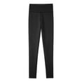 thumbnail image 4 of Bibifish Women's Leggings Black High Waisted Stretch Spandex Fabric Leggings Slim Fit Casual Daily Wear Leggings With Seamless Design, 4 of 4