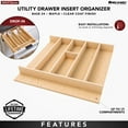 thumbnail image 4 of Rev-A-Shelf Natural Maple Right Size Utensil Drawer Insert, 19-1/4"x19-1/2", 4 of 10