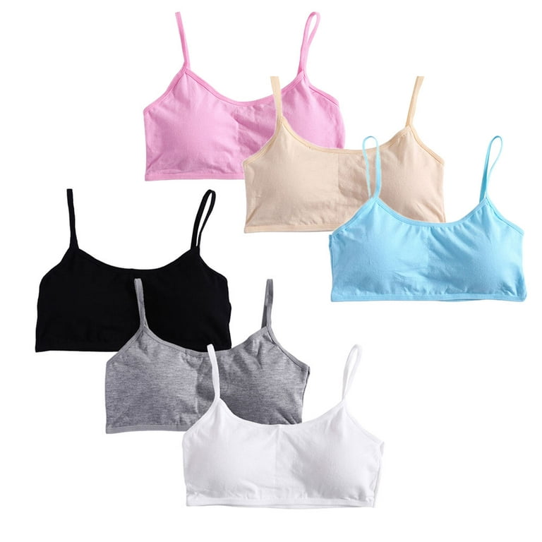 3x Beathable Teen Sports Bra for Puberty Girl 4 Options Cotton Training Bras