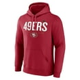thumbnail image 2 of Men's Fanatics Scarlet San Francisco 49ers Pylon Outline Pullover Hoodie, 2 of 3