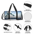 thumbnail image 6 of Bingfone Christmas Snowman In The Snow Print Gym Duffle Backpack for Men Women,Travel Weekender Carry-On Bags with Detachable Back Pack Straps for Traveling Overnight Climb Sports, 6 of 8