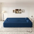 thumbnail image 4 of Miniyam 15" Full Size Folding Mattress Floor Sofa with 2 Pillows for Living Room, Guest Bed, Playroom, No Assembly Required, Blue, 4 of 9