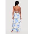 thumbnail image 3 of Women's Floral Keyhole Front Open Back Halter Maxi Dress, 3 of 3