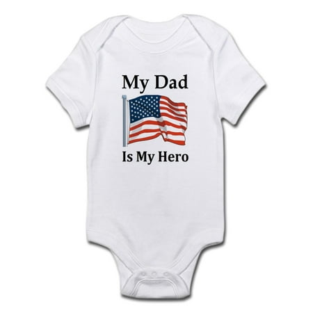 

CafePress - My Dad Is My Hero Military Infant Bodysuit - Baby Light Bodysuit