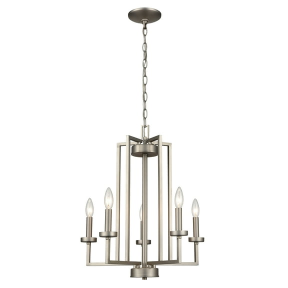 Elk Home 20-Inch Wide West End Chandelier, Transitional-Brushed Nickel