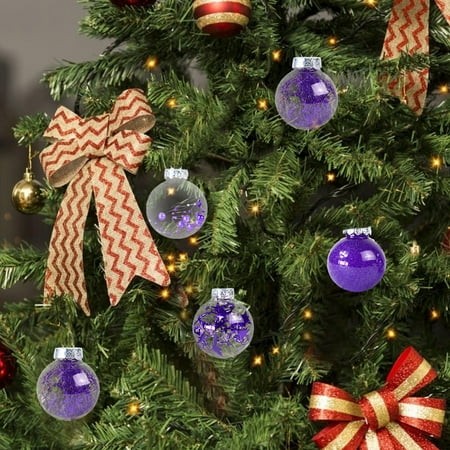 

Veki Christmas Tree Decorations Painted Ball Tree Christmas 6cm Transparent Christmas Pendant Color Ball Set Christmas Day Decoration Christmas Candy Cane Garland with Lights