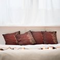 thumbnail image 7 of Ambesonne Burgundy Throw Pillow Cover 4 Pack, Ombre Flower Swirl Ivy, 24", Cream Ruby, 7 of 7