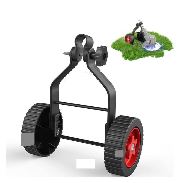 Coupe-bordures Universel Coupe-Herbe Désherbeur Roues de Support Réglables Ensemble pour Coupe-Herbe Sans Fil, Facile à Utiliser