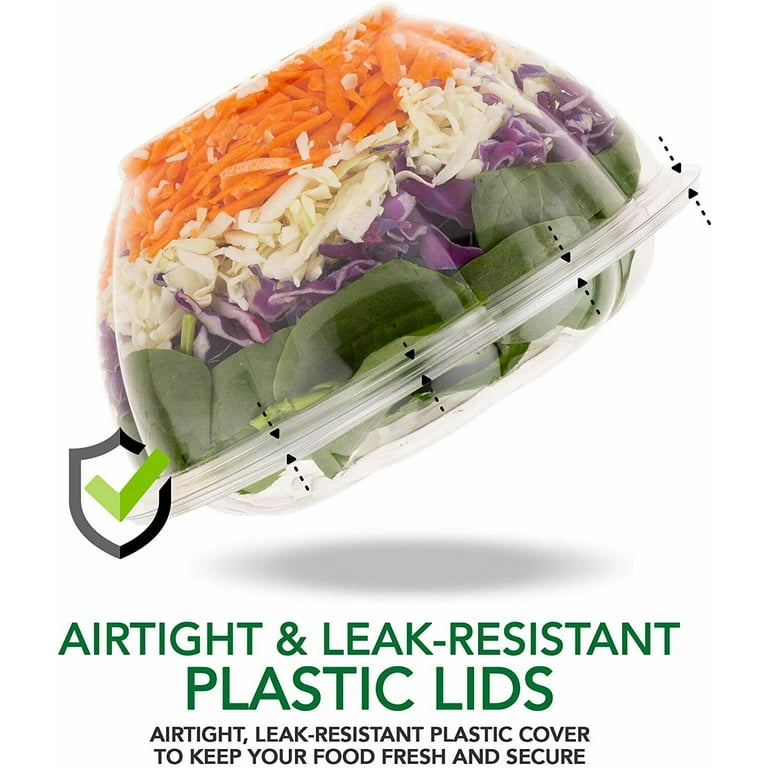 Yocup Company: Yocup Clear Flat Lid For 18/24/32 oz 7 Plastic Salad Bowl -  1 case (300 piece) (Fit 7 Salad Bowls)