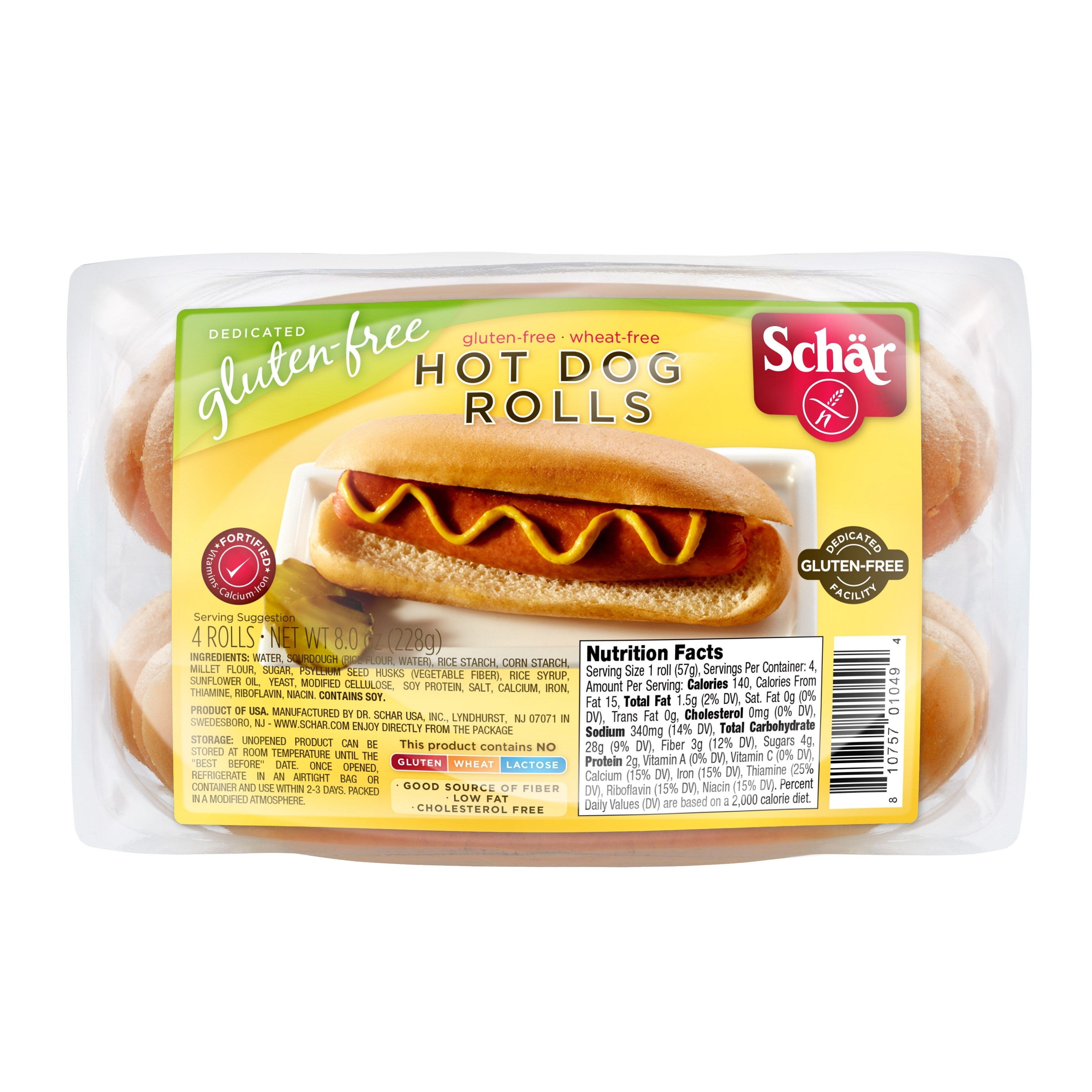 Schar Gluten Free Hot Dog Rolls, 8 Oz