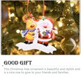 thumbnail image 2 of Toystoory Decoración colgante de Navidad para Hotel en casa, fiesta, banquete, árbol de Navidad portátil, ventana, colgante de resina alegre para Kits de decoración para fiestas 2 cabezas Toystoory HA069810-01B, 2 of 6