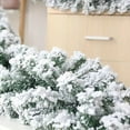 thumbnail image 6 of Flocked Wreath Fireplace For Home And Holiday Front Door And Staircase 1.5M Wreath Home Decor, 6 of 7