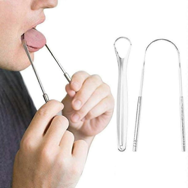 3pcs Stainless Steel iron box Tongue Scraper Brush Cleaning Scraper Oral Care Tongue Cleaner Tools