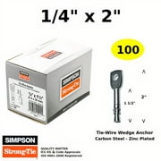 ( QTY 100 ) Eye Bolt Anchor 1/4" x 2" Closed Eye Expansion Bolt Masonry Eye Hook Simpson Strong Tie