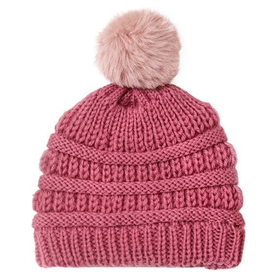 Girls Winter Hat Soft Knitted Skull Cap Warm Hat for Kids Hats for Baby Girls Toddler Beanie