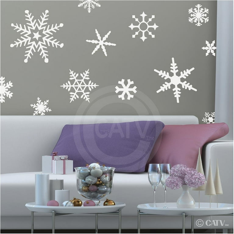Walplus Christmas Tree Silver Snowflakes Window Stickers Wall Home Decor -  Bed Bath & Beyond - 31769613