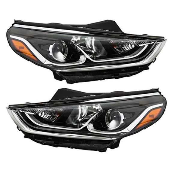 New Pair Of Headlight Fits Hyundai Sonata Sel Sedan 2018-19 Hy2503217 Hy2502217
